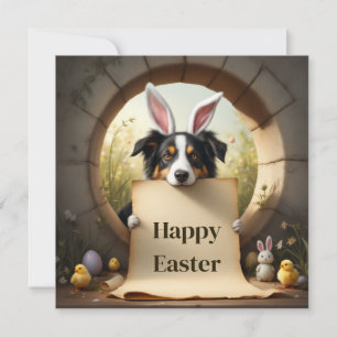 Border Collie Hund und die Botschaft Feiertagskarte