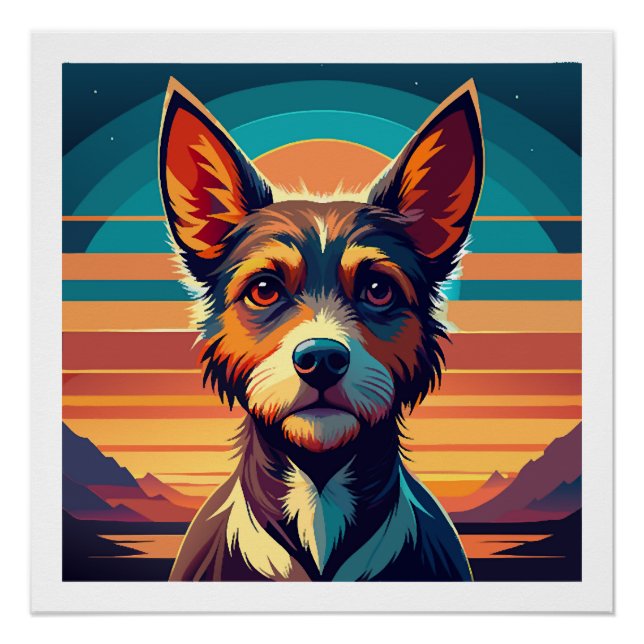 Border Collie-Hundeshirt Poster (Vorderseite)
