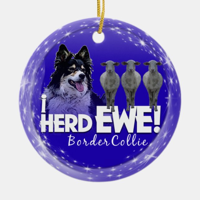Border-Collie I Keramikornament (Vorne)