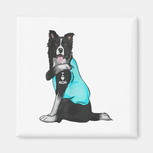 Border Collie I Liebe Mama Tattoo Apparel Dog Mama Magnet