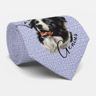 Border Collie-"Ich bin ein Genie" Funny Design Krawatte