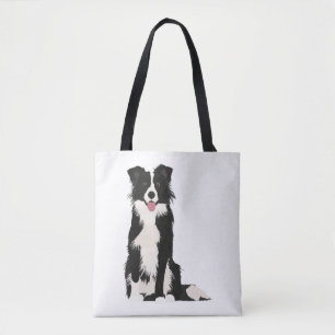 Border Collie Illustration! Tasche