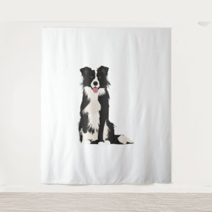 Border Collie Illustration! Wandteppich