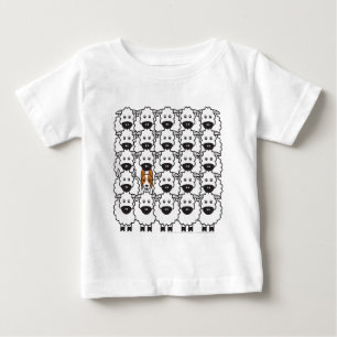 Border-Collie in den Schafen Baby T-shirt