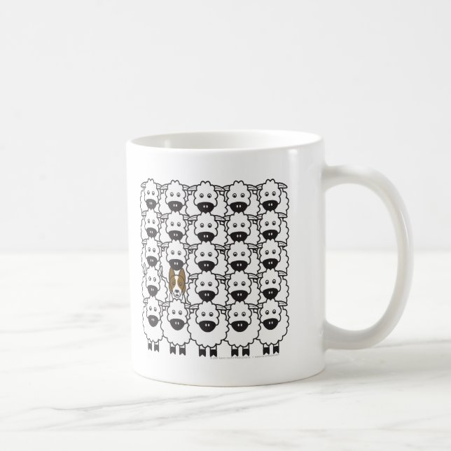 Border-Collie in den Schafen Kaffeetasse (Rechts)
