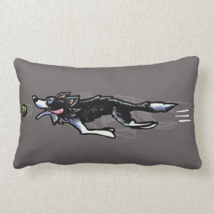 Border-Collie in der Aktion Lendenkissen