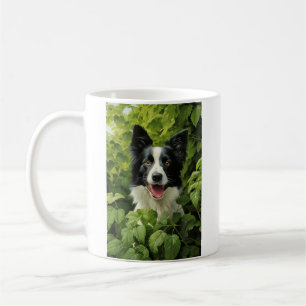 Border Collie in grün Kaffeetasse