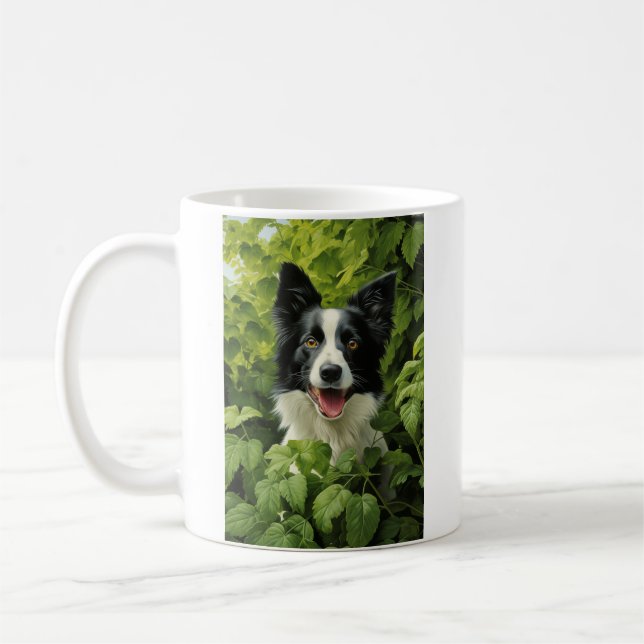 Border Collie in grün Kaffeetasse (Links)