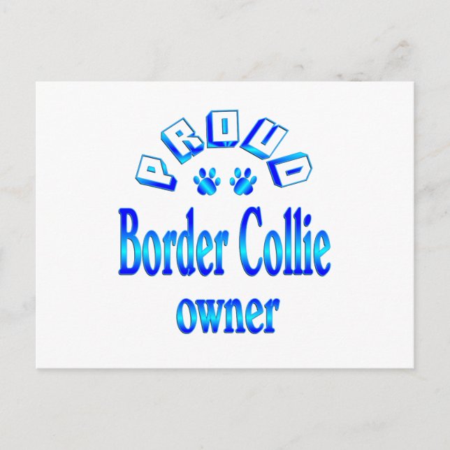 Border-Collie-Inhaber Postkarte (Vorderseite)