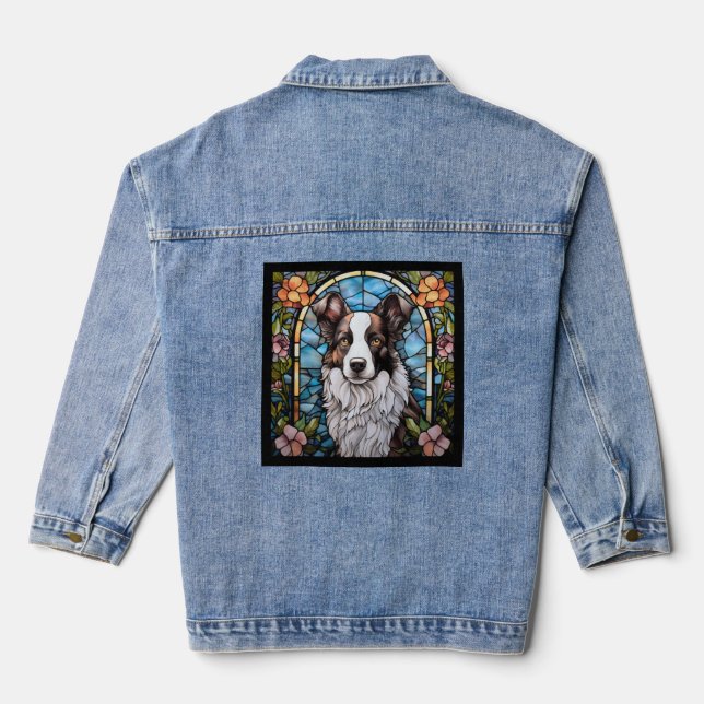 Border Collie Jean Jacket Jeansjacke (Rückseite)