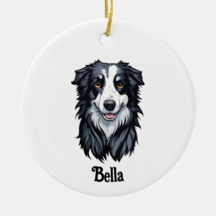 Border Collie Keramik Ornament