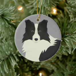 Border Collie Keramik Ornament