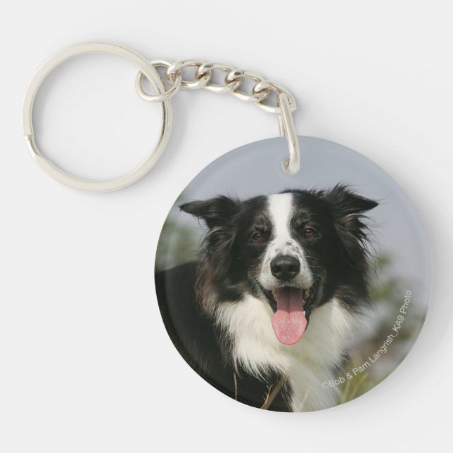 Border-Collie-KeuchenHeadshot 1 Schlüsselanhänger (Vorderseite)