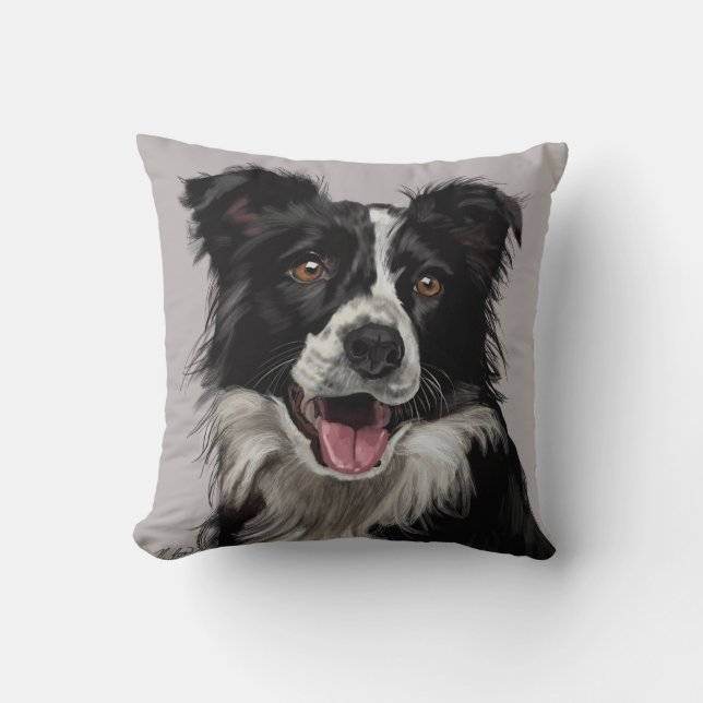 Border-Collie Kissen (Vorderseite)