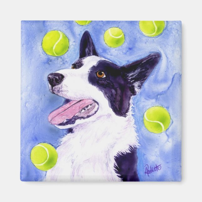 Border Collie Magnet - "Magpie's Gold" (Vorne)