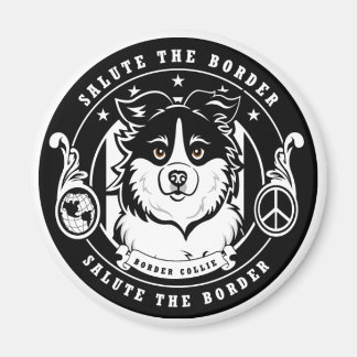 Border Collie Magnet Round