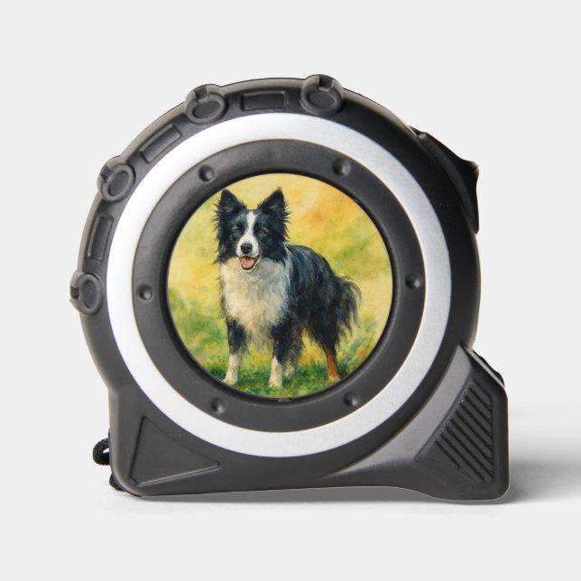 Border Collie Maßband (Vorderseite)