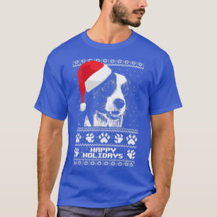 Border Collie Niedlich Happy Holidays Weihnachten T-Shirt