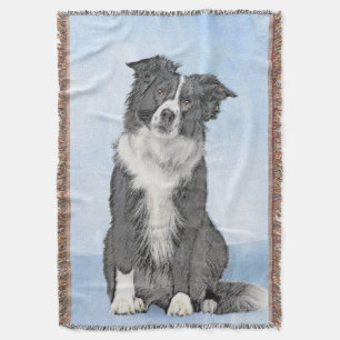 Border Collie Painting - Niedliche Original Dog Ar Decke