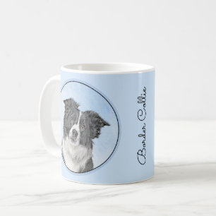 Border Collie Painting - Niedliche Original Dog Ar Kaffeetasse