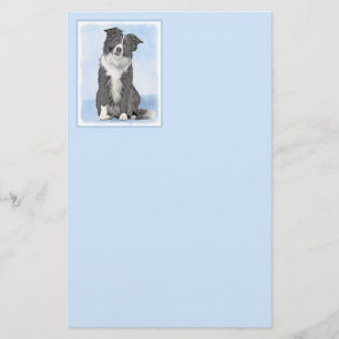 Border Collie Painting - Niedliche Original Hunde Briefpapier