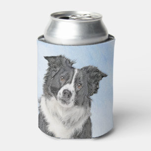 Border Collie Painting - Niedliche Original Hunde Dosenkühler