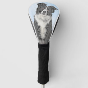 Border Collie Painting - Niedliche Original Hunde  Golf Headcover