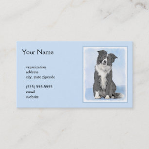 Border Collie Painting - Niedliche Original Hunde  Visitenkarte