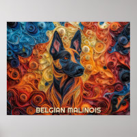 Border Collie Paper Quilling Art Dog Portrait