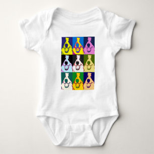 Border Collie Pop Art Baby Strampler