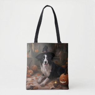 Border Collie Pumpkins Halloween Beängstigend Tasche