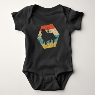 Border Collie Retro Hexagon Baby Strampler
