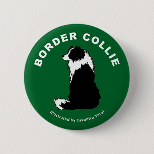 Border-Collie-runder Knopf Button