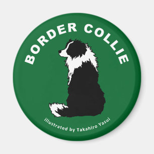 Border-Collie-runder Magnet