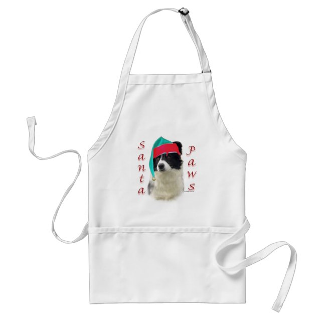 Border Collie Santa Paws Schürze (Vorne)