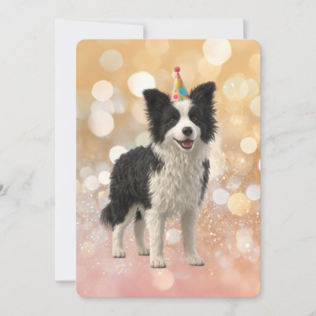 Border Collie Schäferhund Einladung (Vorderseite)