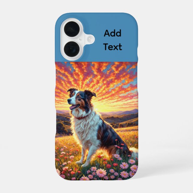 Border Collie Schäferhund iPhone 16 Hülle (Rückseite)