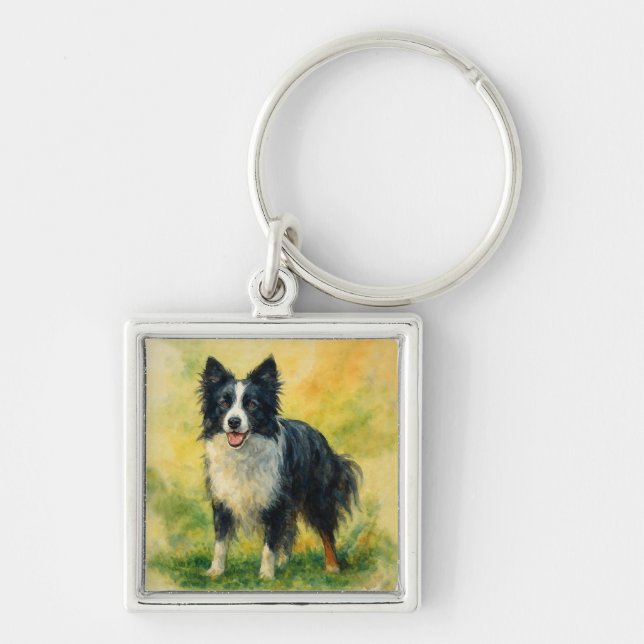Border Collie Schlüsselanhänger (Vorne)