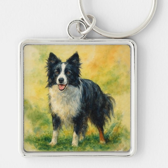 Border Collie Schlüsselanhänger (Vorne)