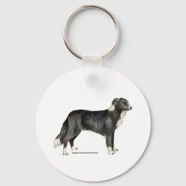 Border Collie Schlüsselanhänger (Vorderseite)