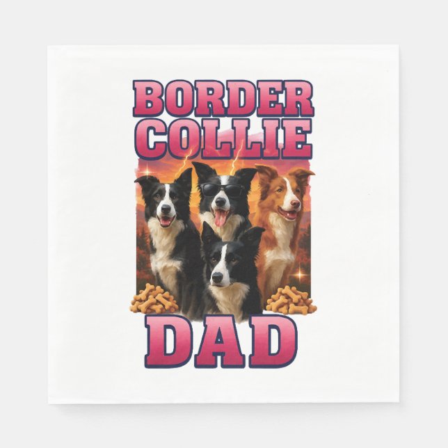 Border Collie    Serviette (Vorderseite)