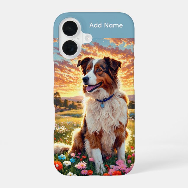 Border Collie Shepherd Dog iPhone 16 Hülle (Rückseite)