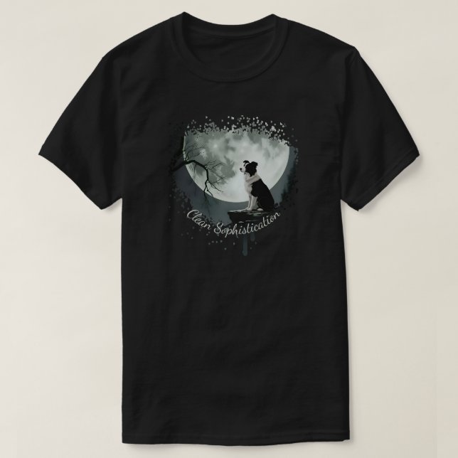 Border Collie Sophistication T-Shirt (Design vorne)