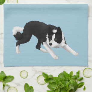 Border-Collie-Starren Handtuch