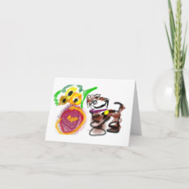 Border Collie sunflowers Karte