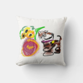 Border Collie sunflowers Kissen