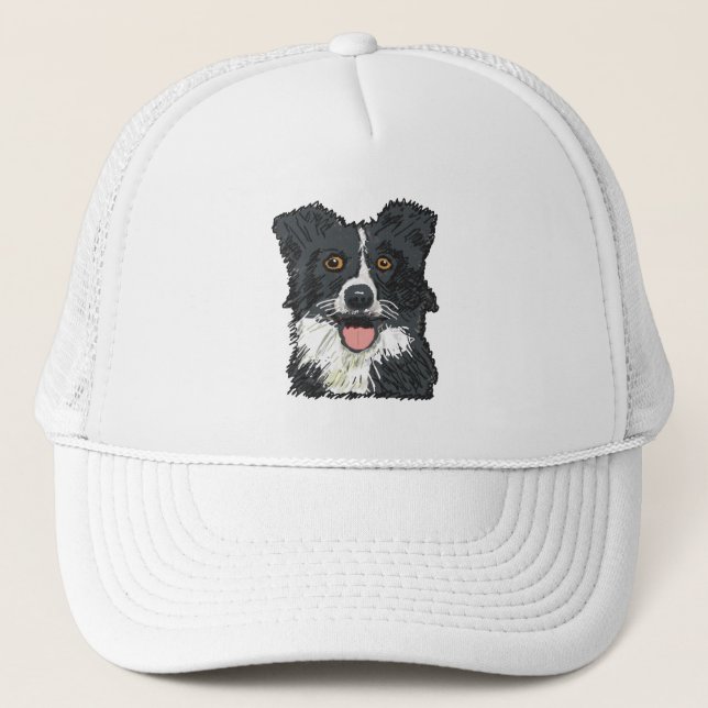 Border Collie Truckerkappe (Vorderseite)