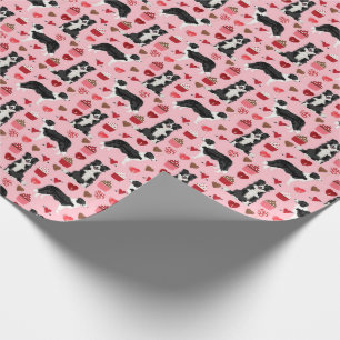 Border Collie Valentines Liebe Geschenk Wraps Geschenkpapier