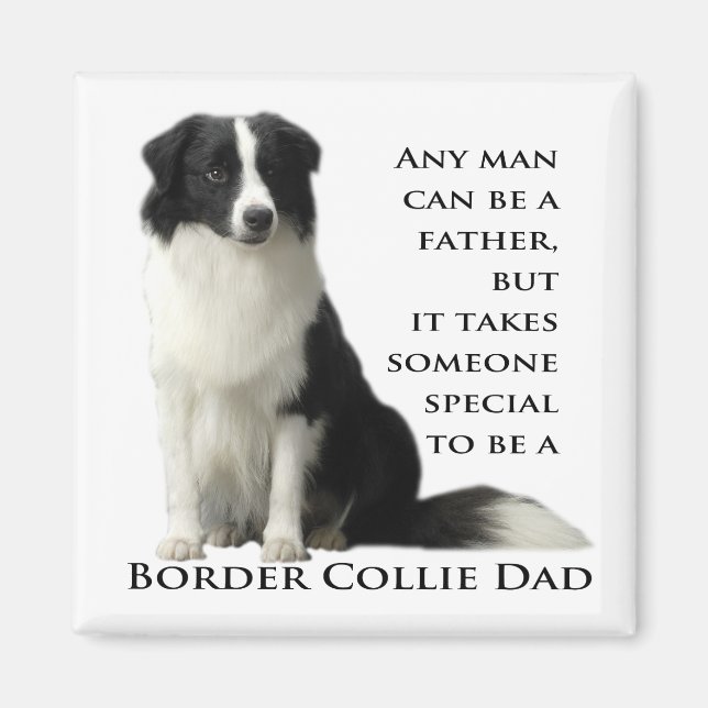 Border Collie Vater Magnet (Vorne)