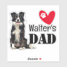 Border Collie Vater Personalisiert Sticker
